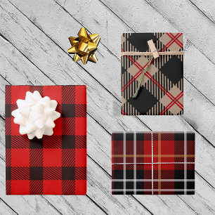 Buffalo Plaid Red Christmas Country Lumberjack Wrapping Paper Sheet