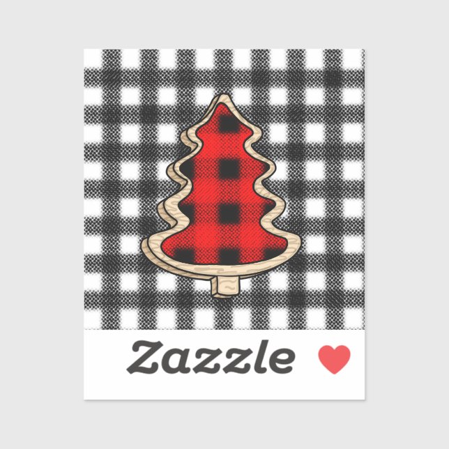 Buffalo Plaid, Red Gingham Christmas Trees    (Sheet)