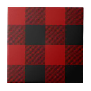 Buffalo Plaid Red Tartan Plaid Pattern Tile