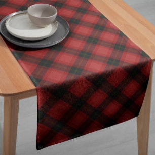 Buffalo Plaid Rustic Short Table Runner for Campin