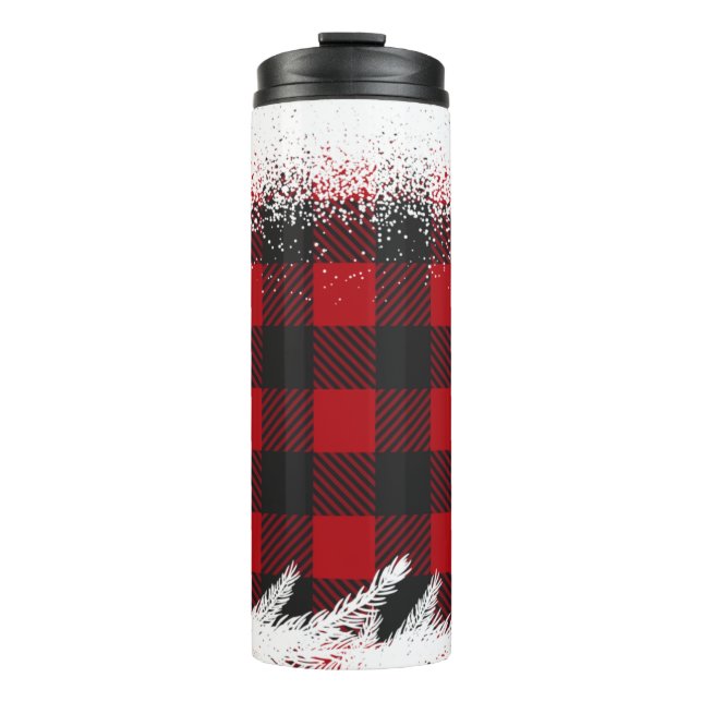 Buffalo Plaid Thermal Tumbler (Front)