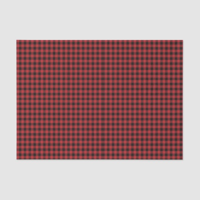 Buffalo Plaid Tissue Paper - Red (Front)