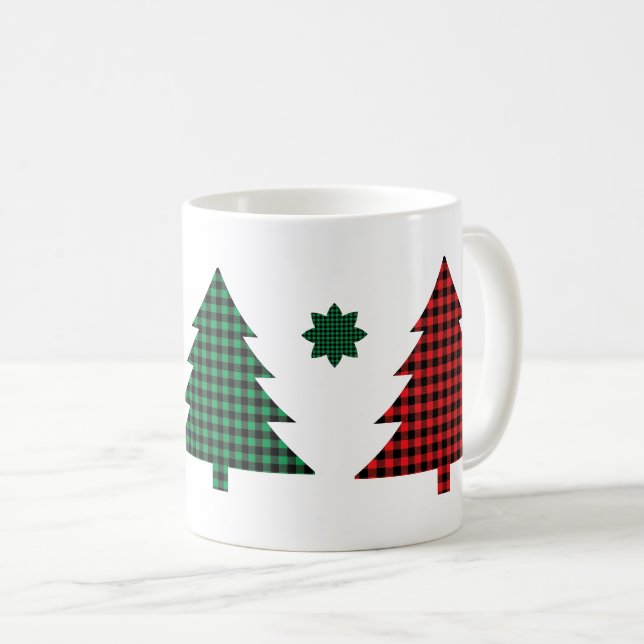 Buffalo Plaid Trees Coffee Mug (Front Right)