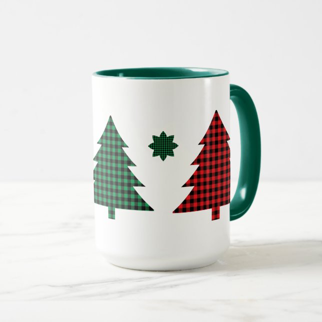 Buffalo Plaid Trees Mug (Front Right)