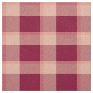 Buffalo plaid trendy modern checks red fabric