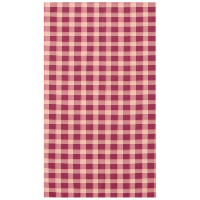 Buffalo plaid trendy modern checks red  tablecloth (Front)