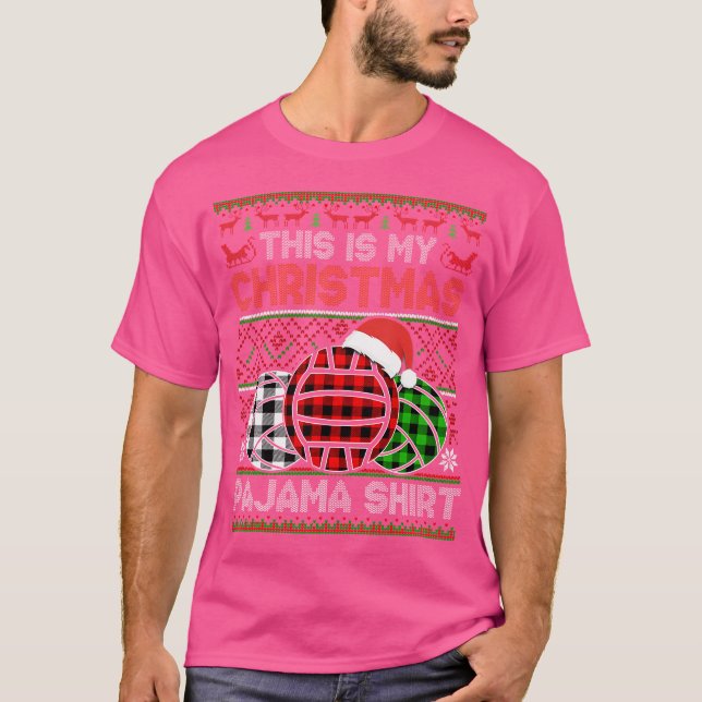Buffalo Plaid Water Polo Christmas 	 Ugly (Front)
