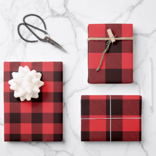 Buffalo Plaid Wrapping Paper Sheet