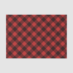 Buffalo Red and Black Plaid Winter Christmas Tissue Paper