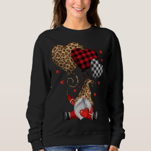 Buffalo Red Black Plaid And Leopard Hearts Valenti Sweatshirt