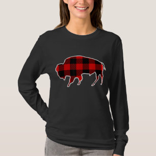 Buffalo Red Buffalo Plaid Tamaraw Matching PJ Fami T-Shirt