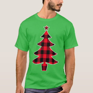 Buffalo red Plaid Christmas Tree for Mom Dad and T-Shirt