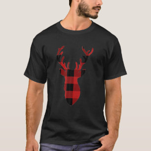 Buffalo Red Plaid Deer Reindeer Matching Family Ch T-Shirt