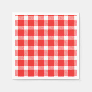 Buffalo Red White Plaid Holiday Picnic Classic Napkin