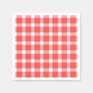 Buffalo Red White Plaid Holiday Picnic Classic Napkin