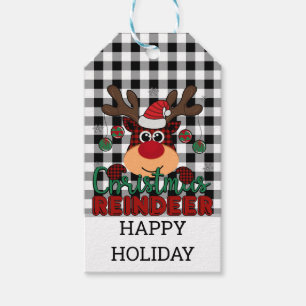 Buffalo Reindeer Gift Tag