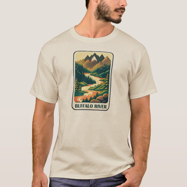 Buffalo River Arkansas Colours T-Shirt (Front)