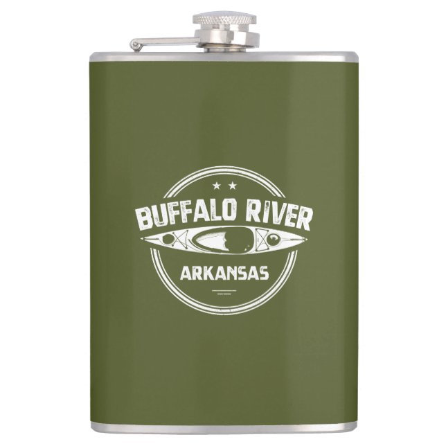 Buffalo River, Arkansas Hip Flask (Front)