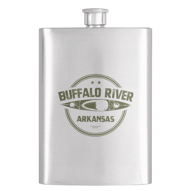 Buffalo River, Arkansas Hip Flask (Front)