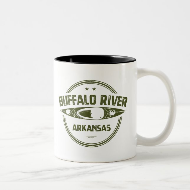 Buffalo River, Arkansas Two-Tone Coffee Mug (Right)