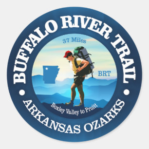 Buffalo River Trail (C) Classic Round Sticker