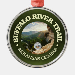 Buffalo River Trail (rd) Metal Tree Decoration