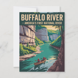 Buffalo River – Vintage Travel Poster Postcard
