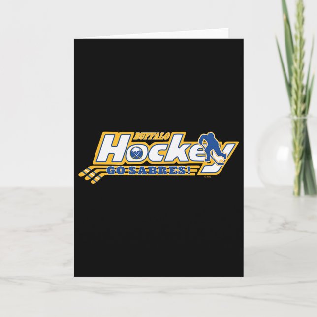 Buffalo Sabres Hockey Black Officially Licensed  Card (Front)