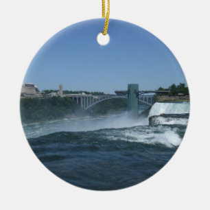 Buffalo side of Niagara Falls Ceramic Tree Decoration