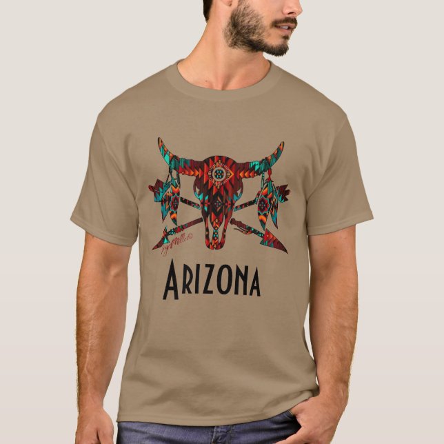Buffalo Skull And Arrows T-Shirt (Front)