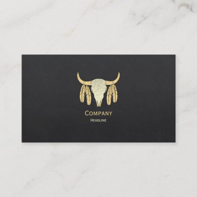 Buffalo Skull Business Card (Front)