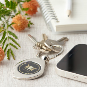 Buffalo Skull Key Ring