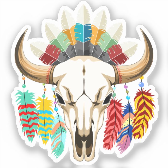 Buffalo Skull Native American Emblem (Front)