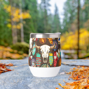 Buffalo Skull Native American Emblem
