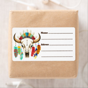 Buffalo Skull Native American Emblem