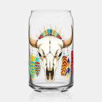 Buffalo Skull Native American Emblem