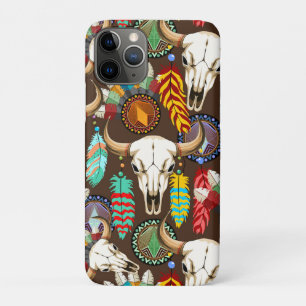 Buffalo Skull Native American Emblem iPhone 11 Pro Case