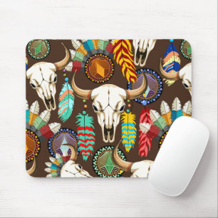 Buffalo Skull Native American Emblem Mouse Mat