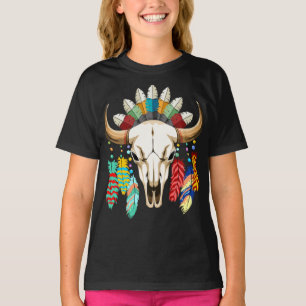 Buffalo Skull Native American Emblem T-Shirt