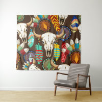 Buffalo Skull Native American Emblem