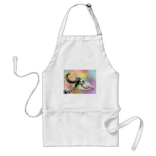 Buffalo Skull on a Watercolor Background Standard Apron