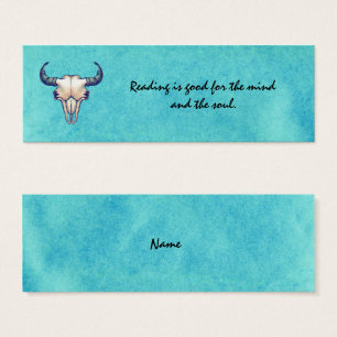 Buffalo Skull Turquoise Blue