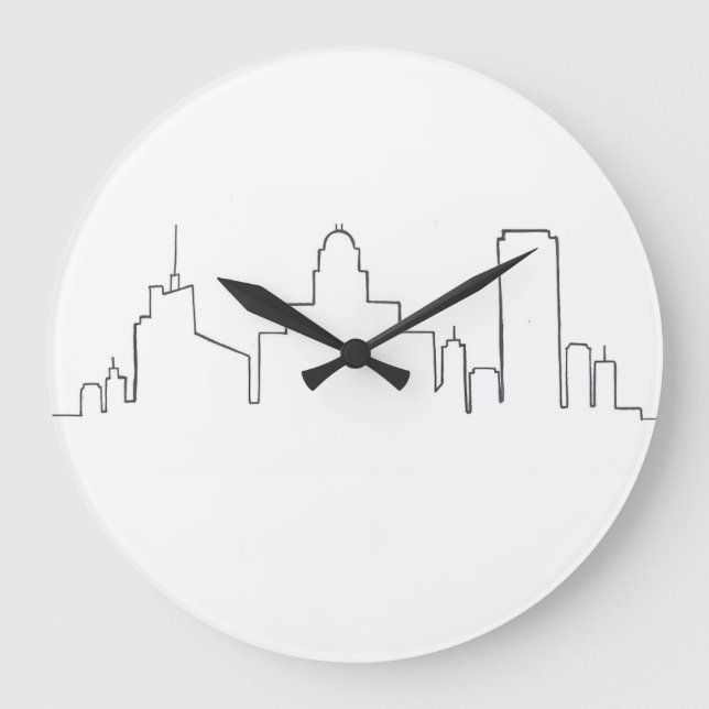 Buffalo Skyline Circular Clock (Front)