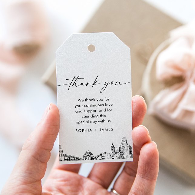 Buffalo Skyline Wedding Thank You Favour Tag (Creator Uploaded)