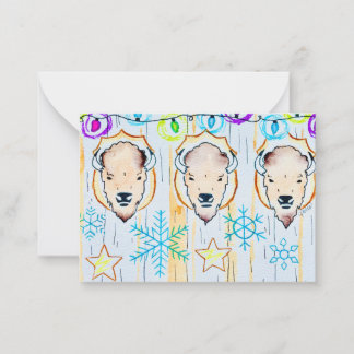 Buffalo Snowflake Christmas Card