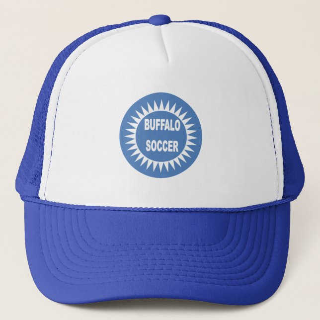 BuFFALO SOCCER blue trucker cap (Front)