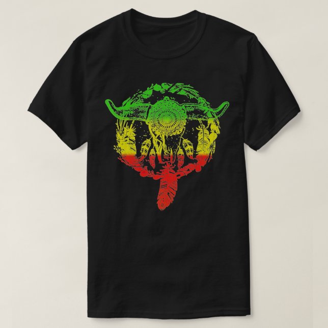 Buffalo Soldier Rastafari  T-Shirt (Design Front)