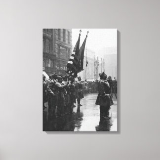 "Buffalo" Soldiers Returning Colours - 1919 Canvas Print