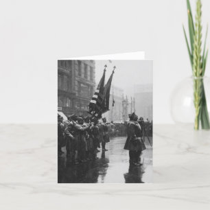 "Buffalo" Soldiers Returning Colours - 1919 Card