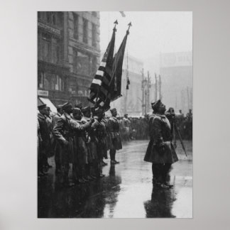 "Buffalo" Soldiers Returning Colours - 1919 Poster
